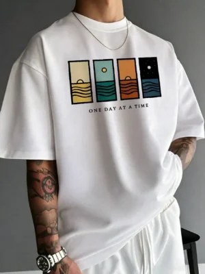 6ad2ef75c82ef.webp Men's Minimalist Printed Short Sleeve T-Shirt Leading The Fashion