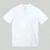GRDR Men's Summer Fashion Classic Solid Color Thin Henley Collar Short Sleeve T-Shirt