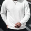 6ad2efa47b81f.webp Men's Casual Daily Commute Versatile Textured Solid Color Crew Neck Top