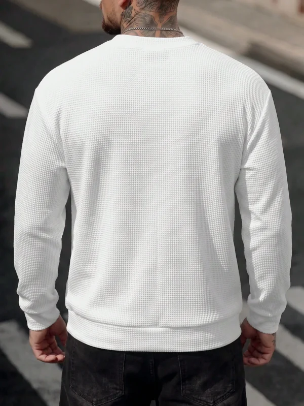 6ad2efa72990e.webp Men's Casual Daily Commute Versatile Textured Solid Color Crew Neck Top