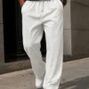 6ad2f6edb6860.webp Men's Waffle Knit Casual Loose Lazy Wide Leg Long Pants