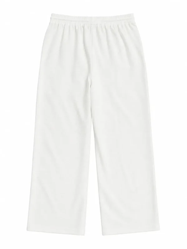 6ad2f6f5219db.webp Men's Waffle Knit Casual Loose Lazy Wide Leg Long Pants
