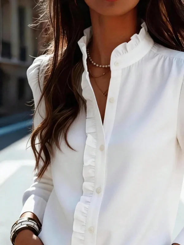 Women's White Button-Down Shirt