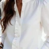 Women's White Button-Down Shirt