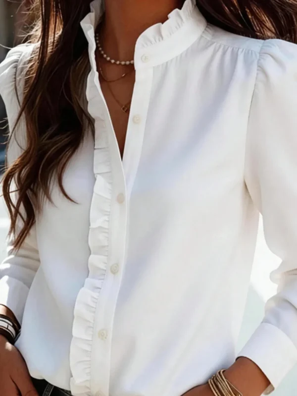 Women's White Button-Down Shirt