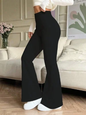 Women's High Waist Solid Color Flare Sports Yoga Pants