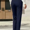 6ad2fdb40edd2.webp High Waist Double Button Design Long Pants For School And Commute
